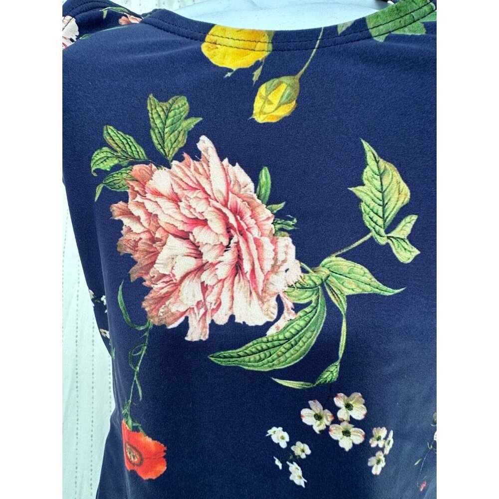 Y.A.S. Womens Swimsuit Sz S One-Piece Navy Floral Modern CottageCore Romantic - Picture 3 of 12